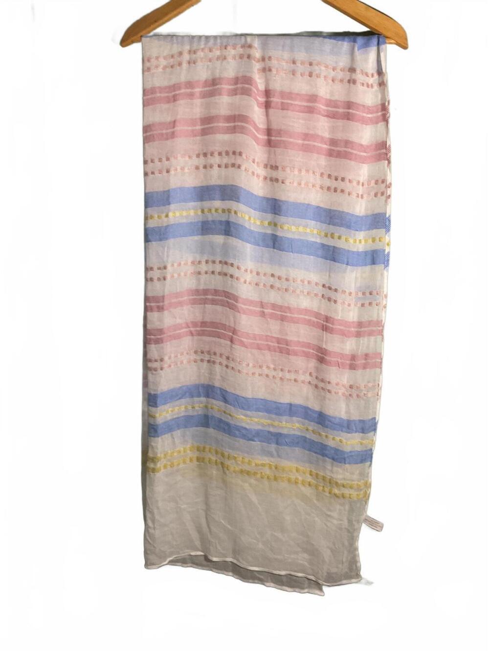 Barbour Lightweight Multicolor Pastel Striped Ribbon Women's Scarf/Wrap